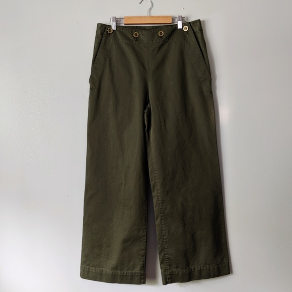 New Theory Namid Green Myrtle Washed Crop Chino 8 - Picture 2 of 5